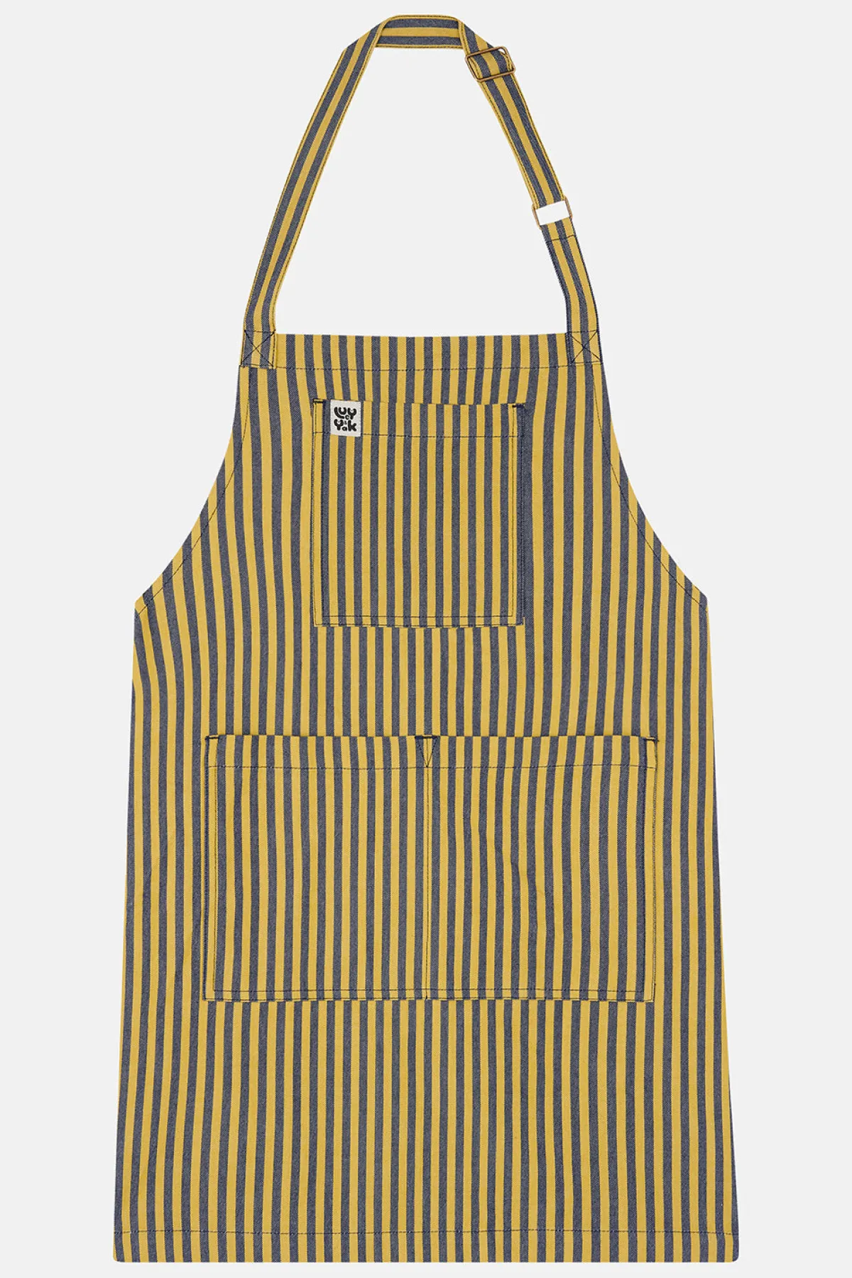 New Ada - Cotton Apron in Blue & Yellow Stripes All Accessories|Aprons