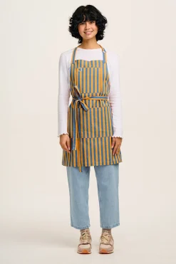 Online Ada - Cotton Apron in Orange & Blue Stripe All Accessories|All Workwear