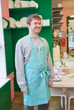 Outlet Ada - Cotton Apron in River Dot Print All Accessories|Aprons