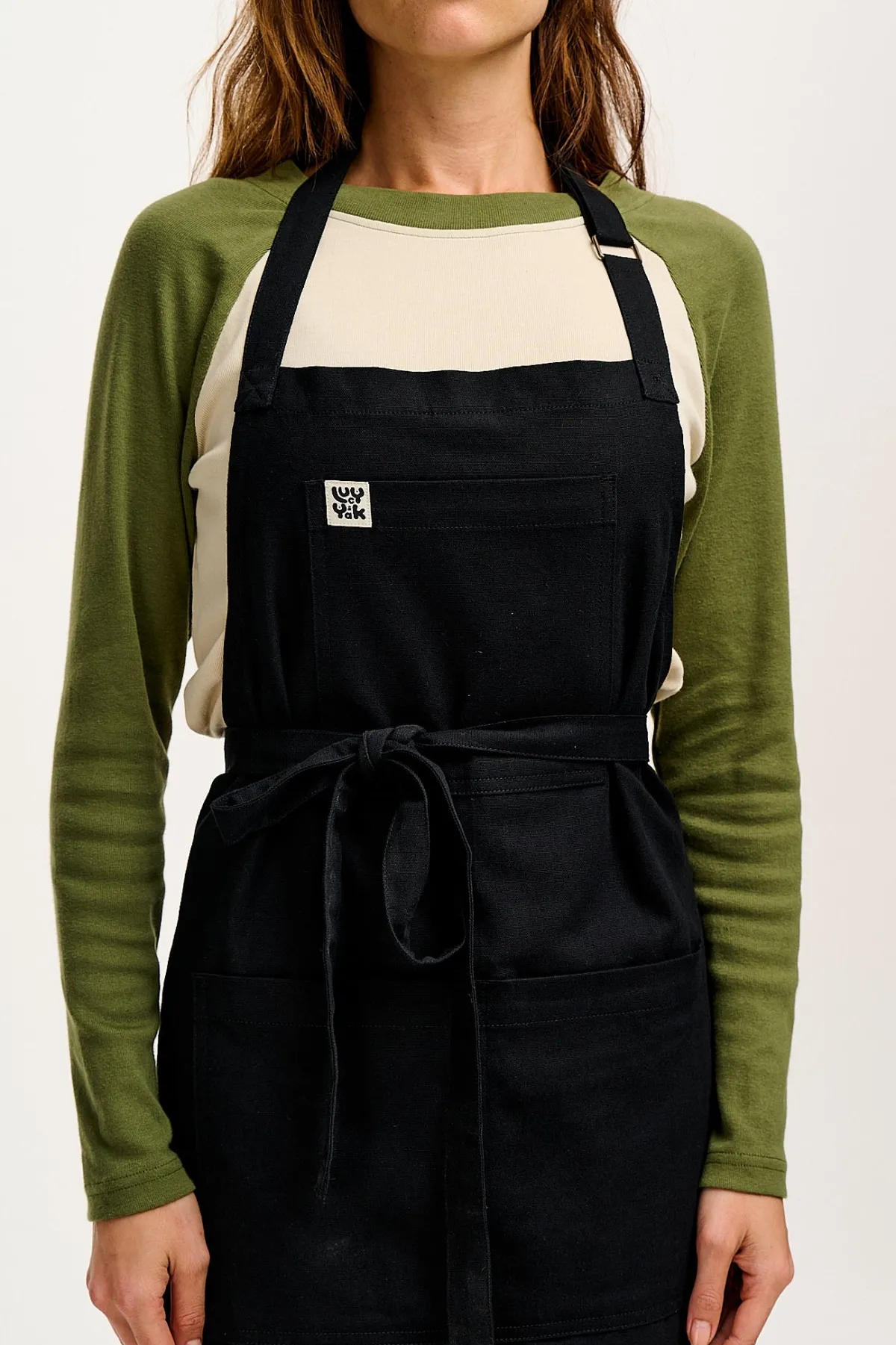 Online Ada - Midweight Cotton Apron in Classic Black All Workwear|Aprons