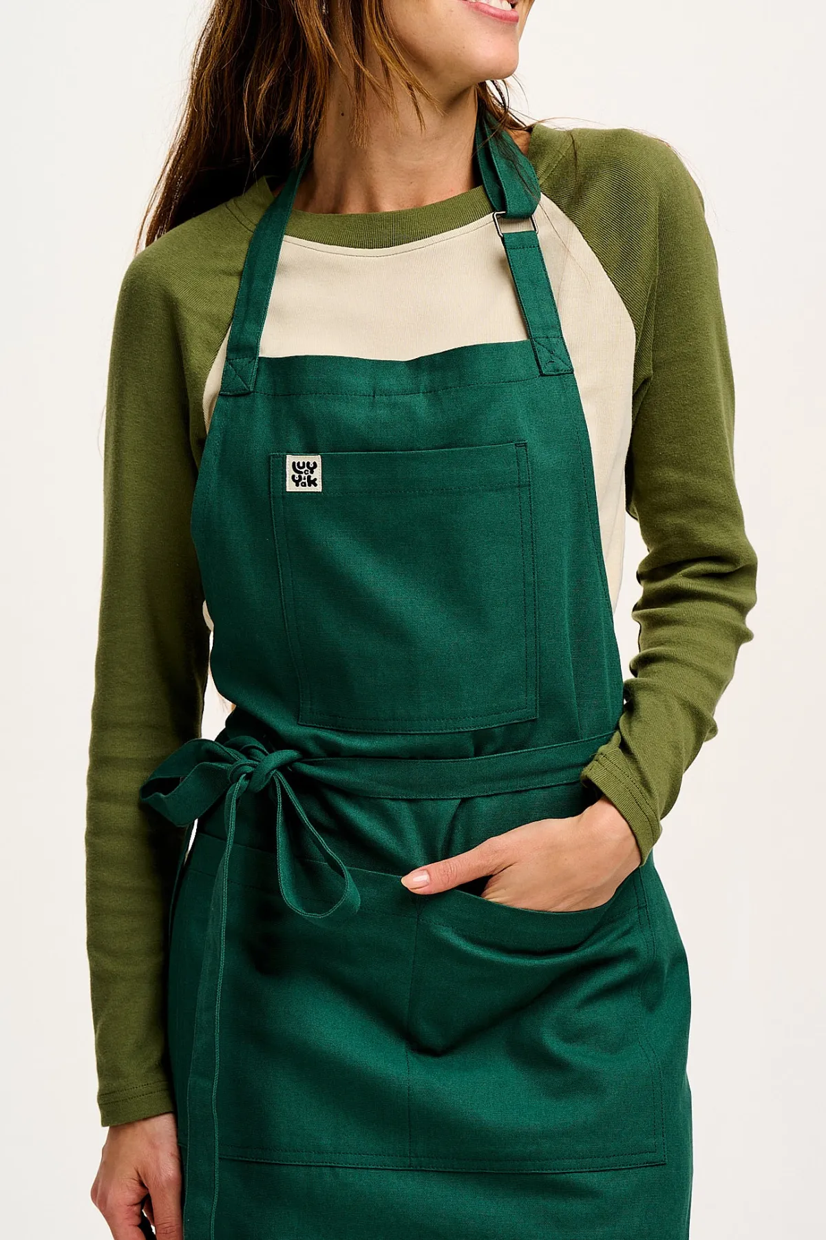 Fashion Ada - Midweight Cotton Apron in Posy Green All Workwear|Aprons