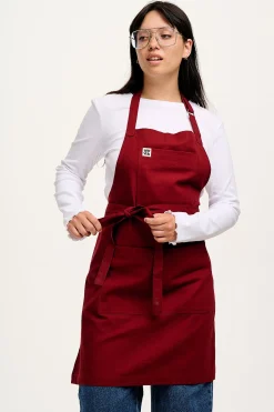 Best Ada - Midweight Cotton Apron in Maroon All Workwear|Aprons