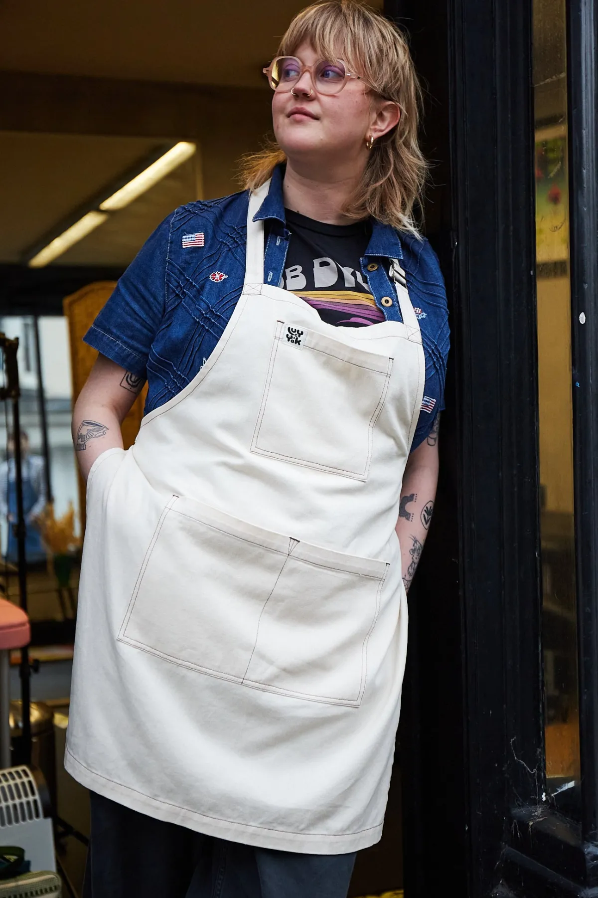 Outlet Ada - Twill Apron in Ecru All Accessories|All Workwear