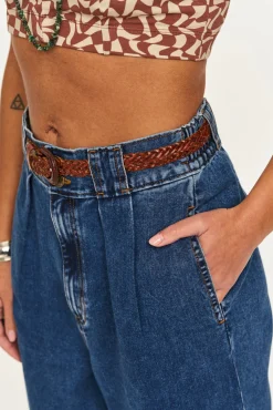 Fashion Addison - Tapered Denim Jeans in Mid Wash Blue Petite Range|All Bottoms