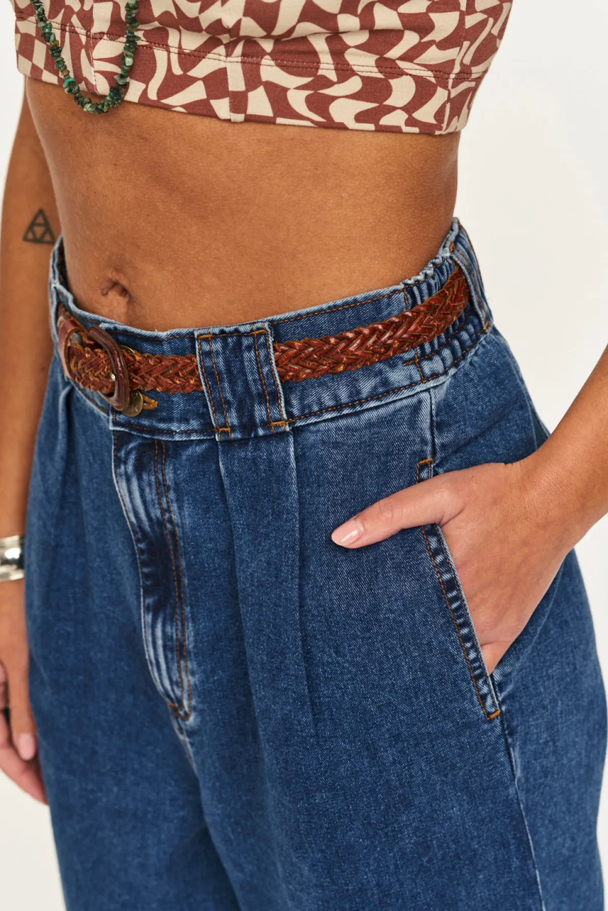 Fashion Addison - Tapered Denim Jeans in Mid Wash Blue Petite Range|All Bottoms