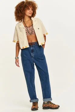 Fashion Addison - Tapered Denim Jeans in Mid Wash Blue Petite Range|All Bottoms