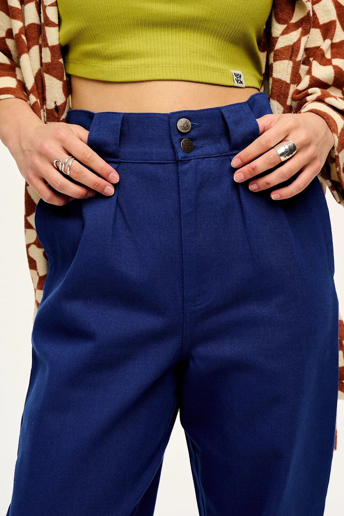 Outlet Addison - Tapered Twill Trousers in Sapphire Blue All Bottoms|Trousers