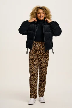 Online Addison - Tapered Twill Trousers in Leopard Print All Bottoms|Petite Range