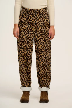 Online Addison - Tapered Twill Trousers in Leopard Print All Bottoms|Petite Range