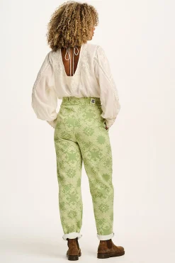 Sale Addison - Tapered Twill Trousers in Eldorado Print All Bottoms