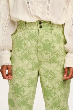 Sale Addison - Tapered Twill Trousers in Eldorado Print All Bottoms