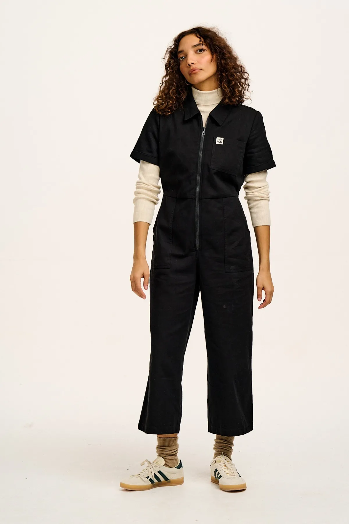 Fashion Aiden - Roll Neck Knitted Cotton Top in Pearl All Tops & Tees|Knitwear