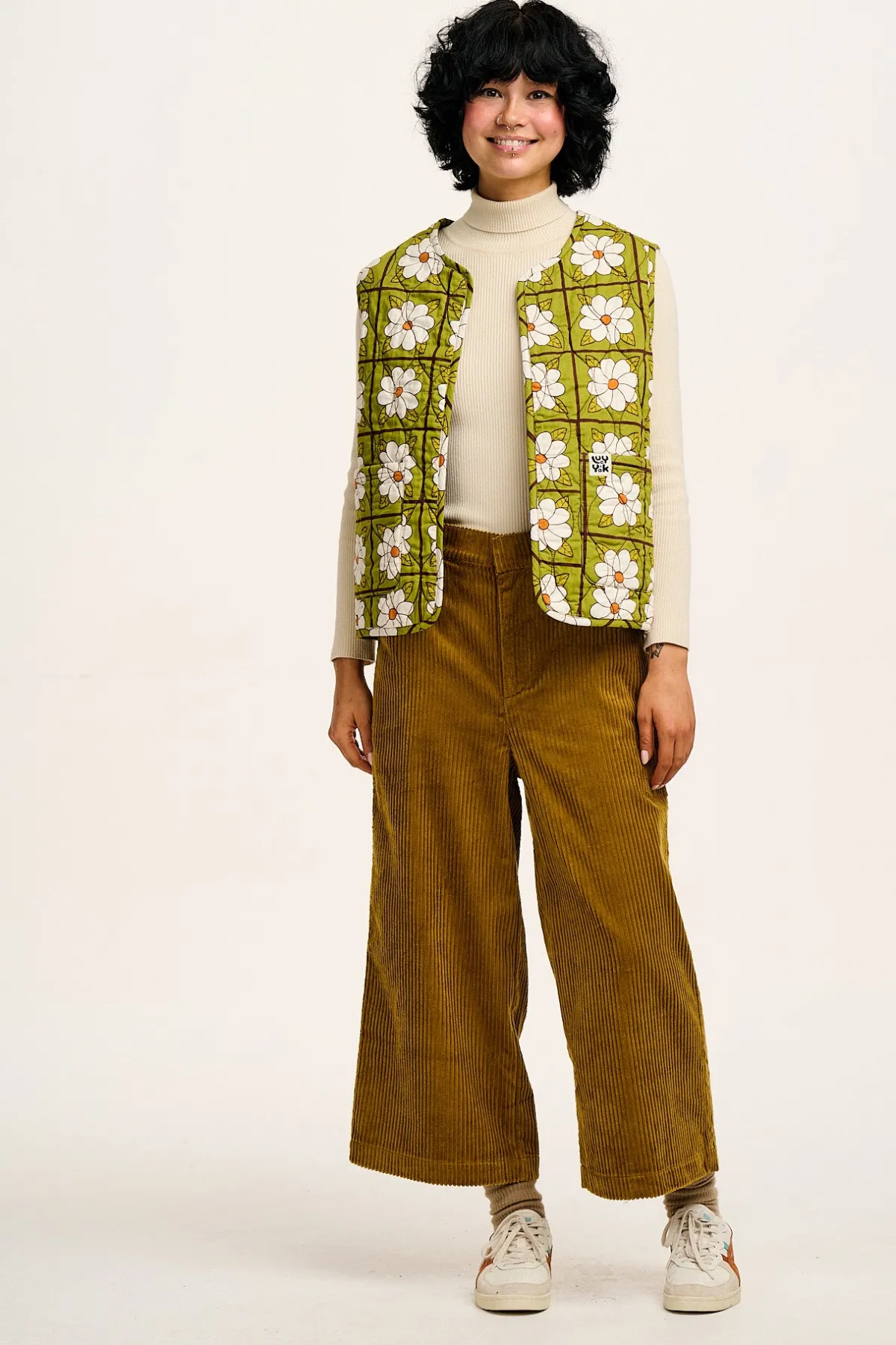 Fashion Aiden - Roll Neck Knitted Cotton Top in Pearl All Tops & Tees|Knitwear