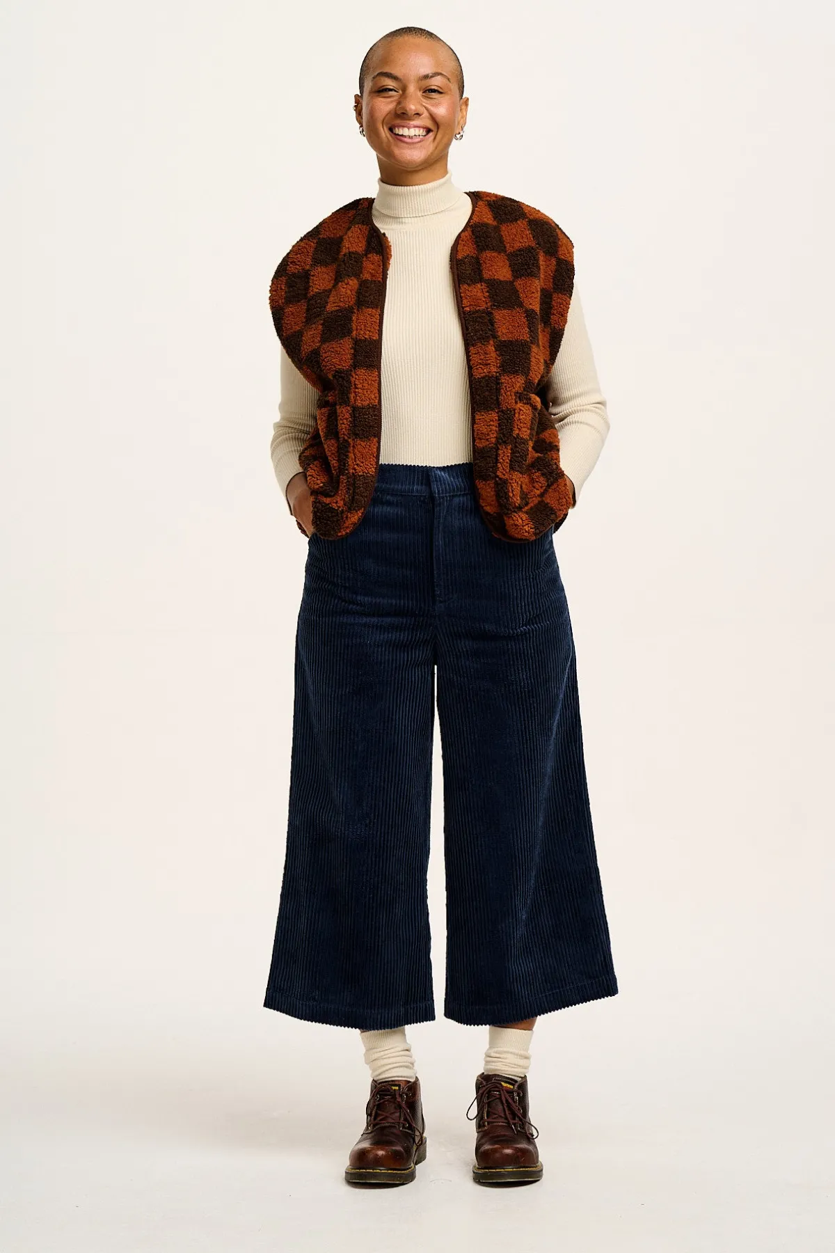 Fashion Aiden - Roll Neck Knitted Cotton Top in Pearl All Tops & Tees|Knitwear