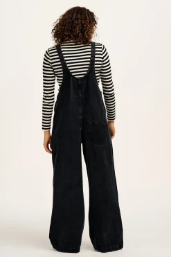 Online Aiden - Roll Neck Knitted Cotton Top in Black & White Stripe All Tops & Tees|Knitwear