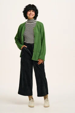Online Aiden - Roll Neck Knitted Cotton Top in Black & White Stripe All Tops & Tees|Knitwear