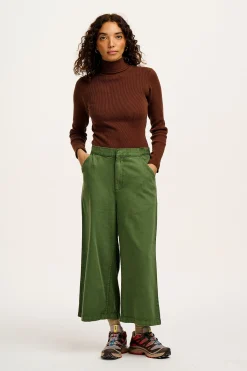 Outlet Aiden - Roll Neck Knitted Top in Mocha Brown All Tops & Tees|Knitwear