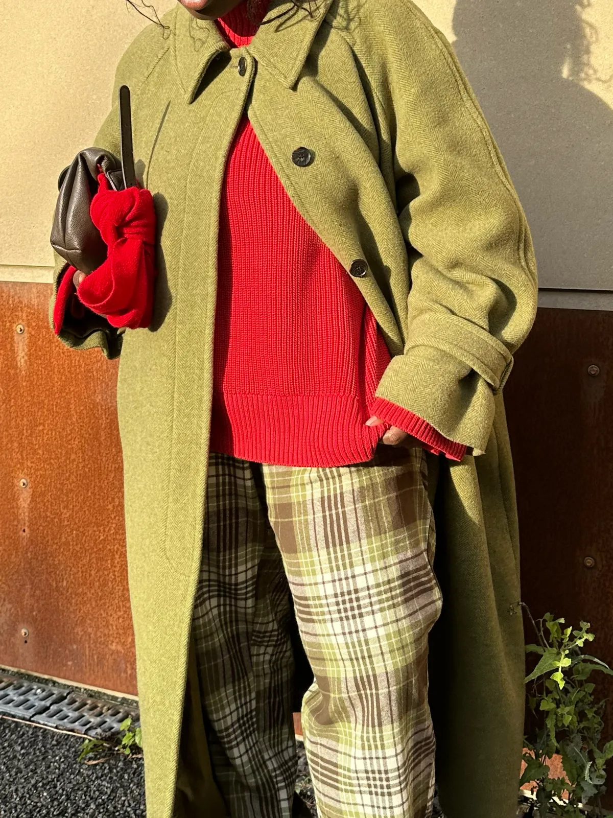 Hot Alexa - Brushed Cotton Trousers in Green Forest Tartan All Bottoms|Trousers