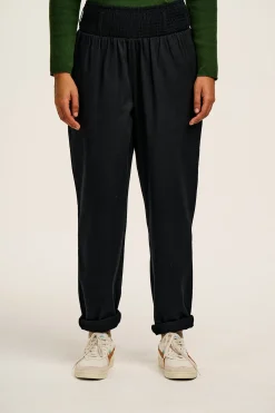 New Alexa - Cotton Trousers in Black All Bottoms|Trousers