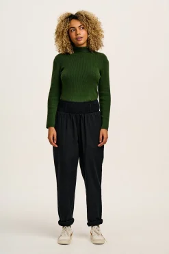 New Alexa - Cotton Trousers in Black All Bottoms|Trousers