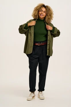 New Alexa - Cotton Trousers in Black All Bottoms|Trousers