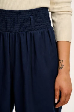 Online Alexa - Cotton Trousers in Varsity Blue All Bottoms|Trousers