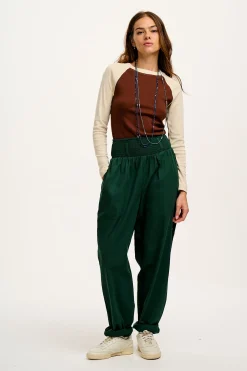 New Alexa - Cotton Trousers in Posy Green All Bottoms