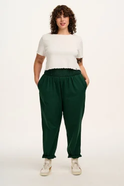 New Alexa - Cotton Trousers in Posy Green All Bottoms