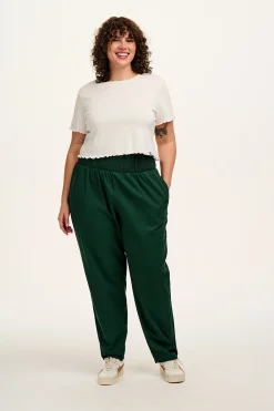 New Alexa - Cotton Trousers in Posy Green All Bottoms