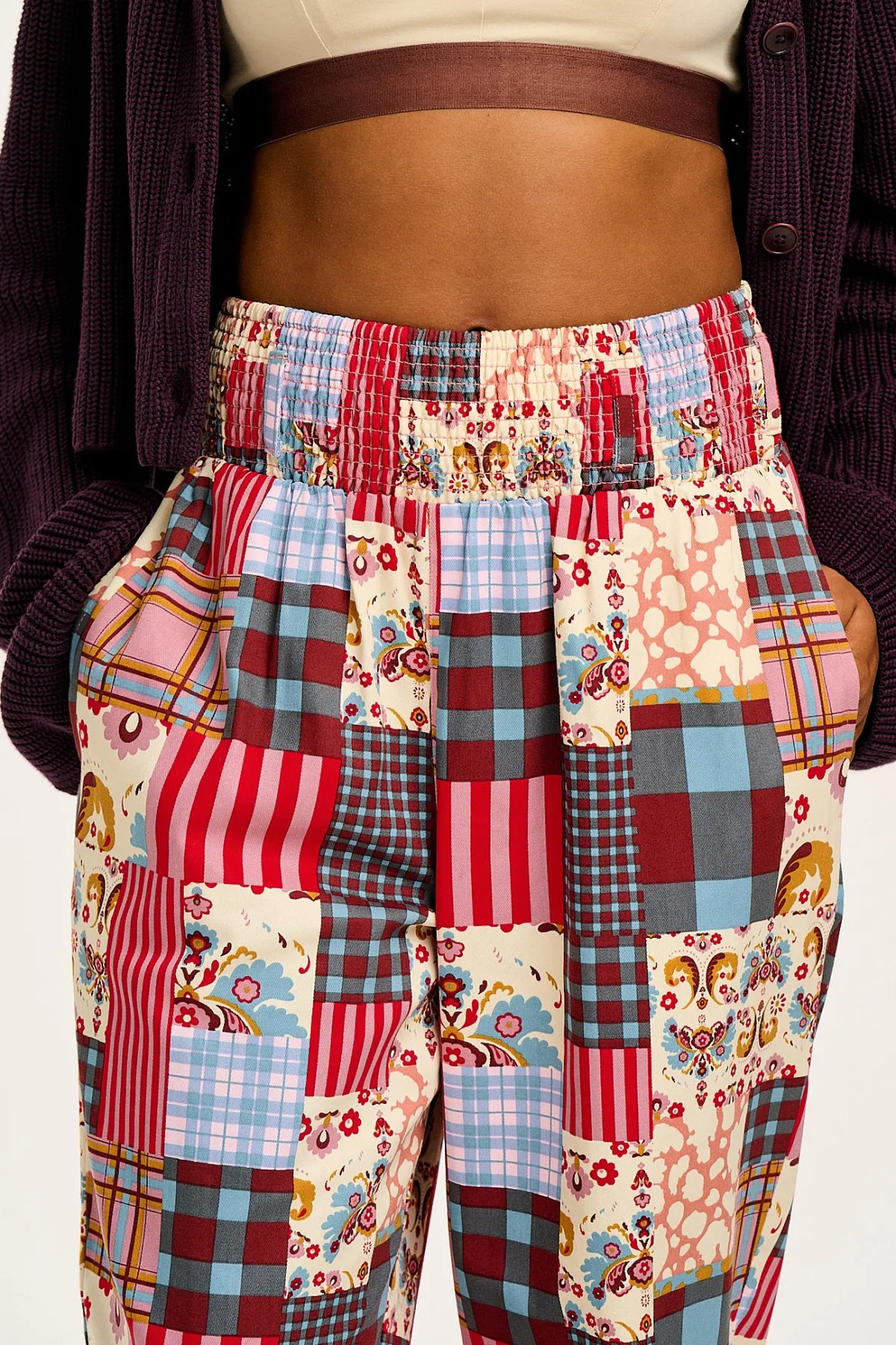 Fashion Alexa - Cotton Trousers in Donita Patchwork All Bottoms|Trousers