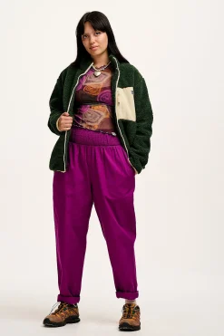 Hot Alexa - Cotton Trousers in Hollyhock Purple All Bottoms
