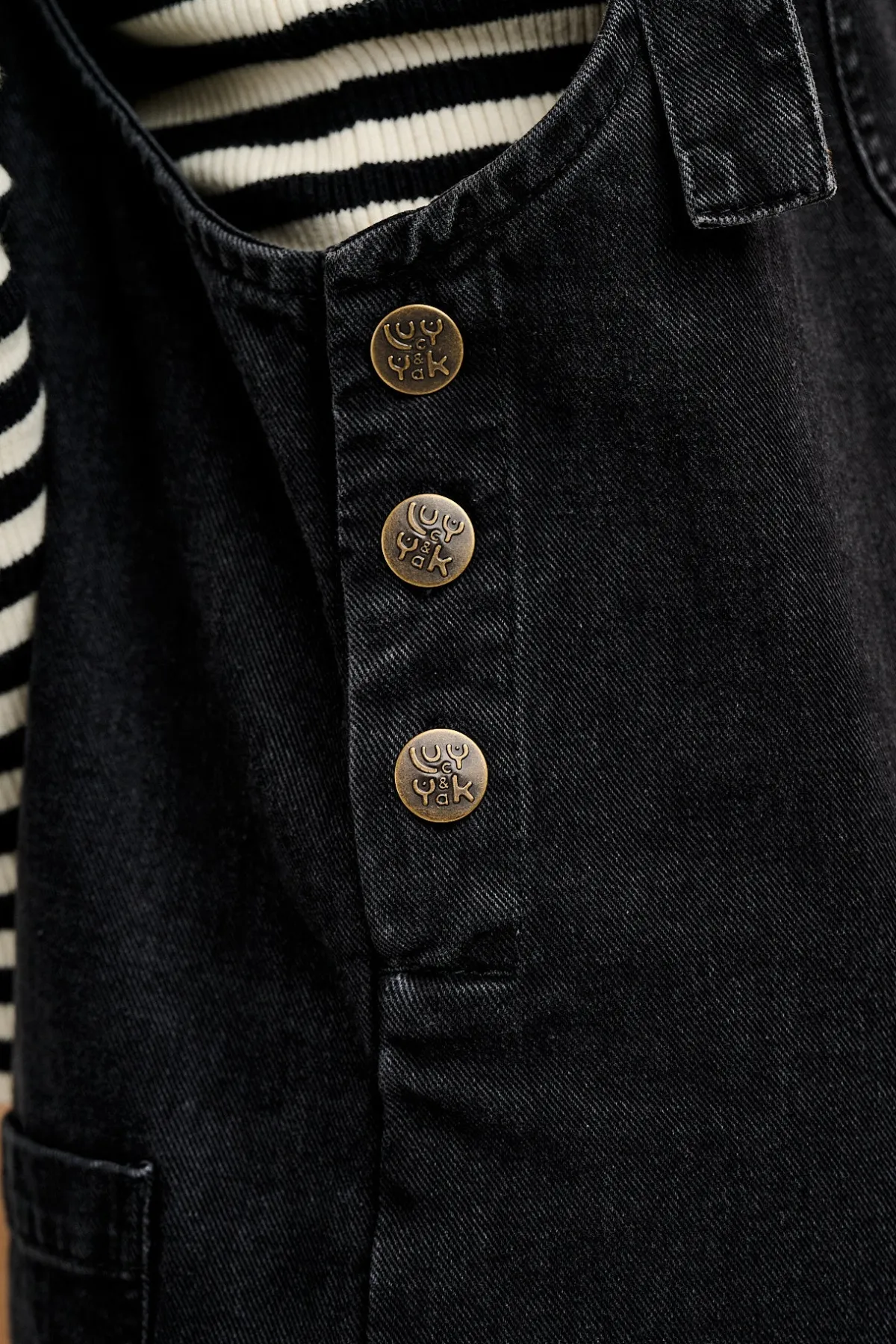 Fashion Ali - Slouchy Denim Dungarees in Washed Black All Dungarees|Ali - Slouchy