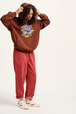 Sale Bailey - Hoodie in Brown with Find Balance Print All Outerwear & Knitwear|Sweaters & Hoodies