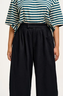 Discount Beau - Balloon Brushed Cotton Trousers in Black All Bottoms|Trousers