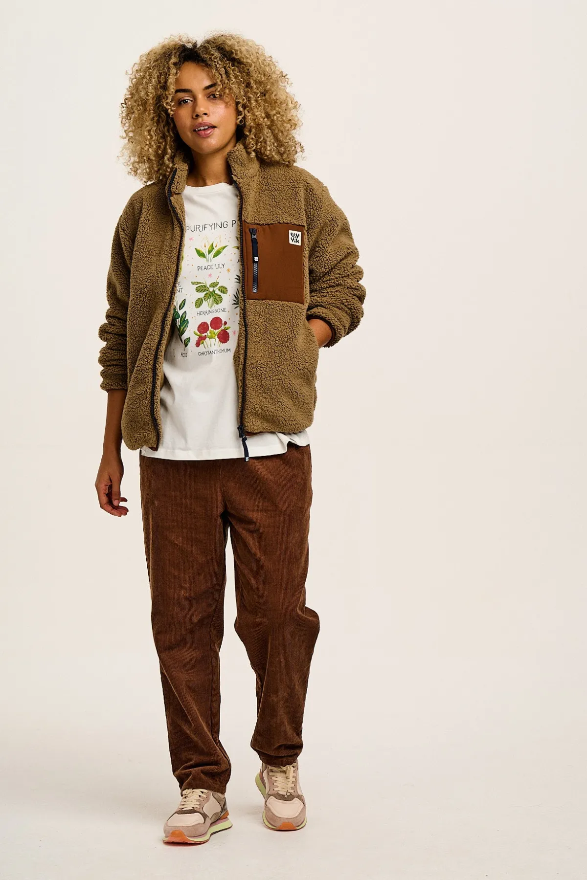 Sale Billie - Corduroy Trousers in Oak Brown All Bottoms