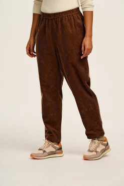 Sale Billie - Corduroy Trousers in Oak Brown All Bottoms
