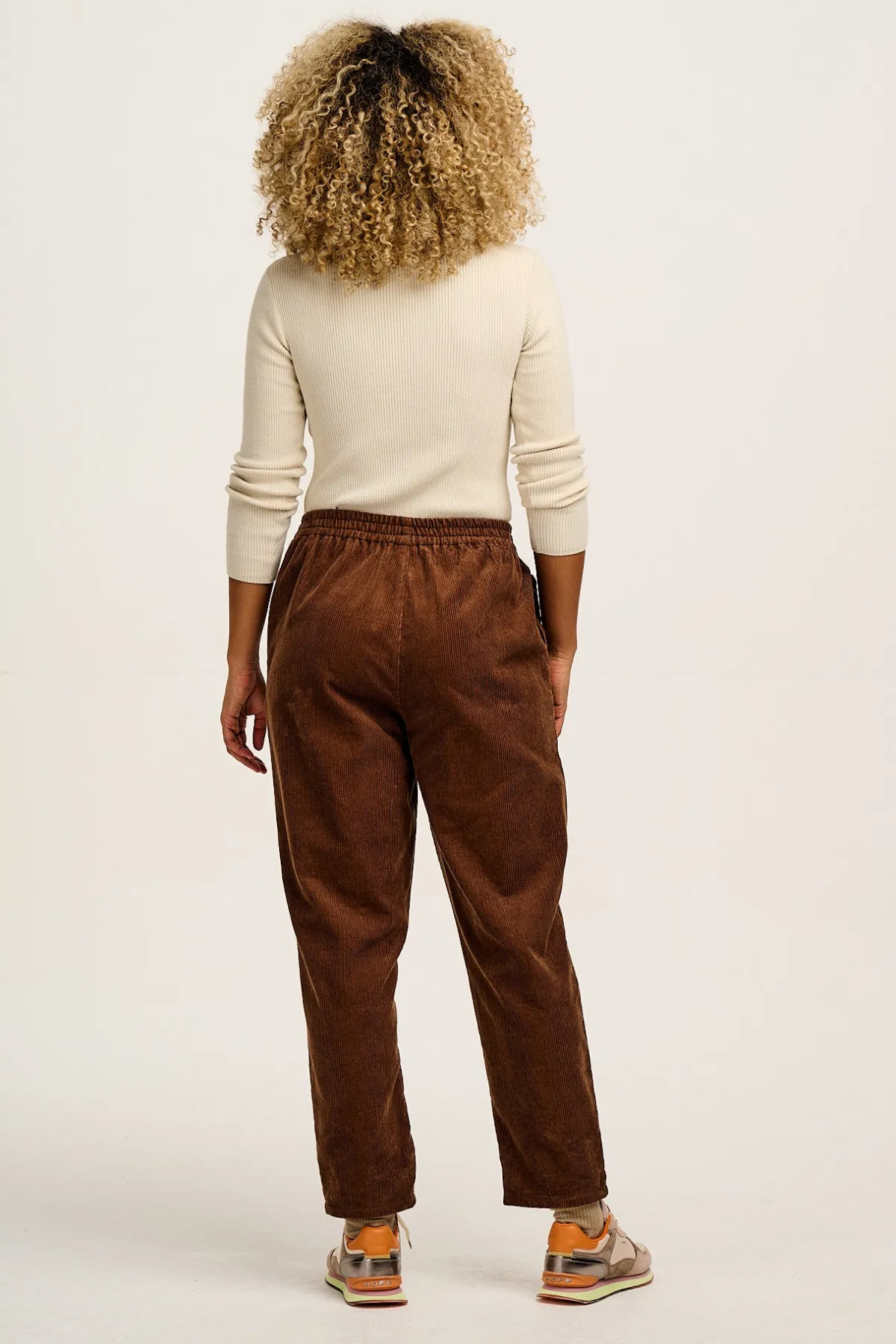 Sale Billie - Corduroy Trousers in Oak Brown All Bottoms