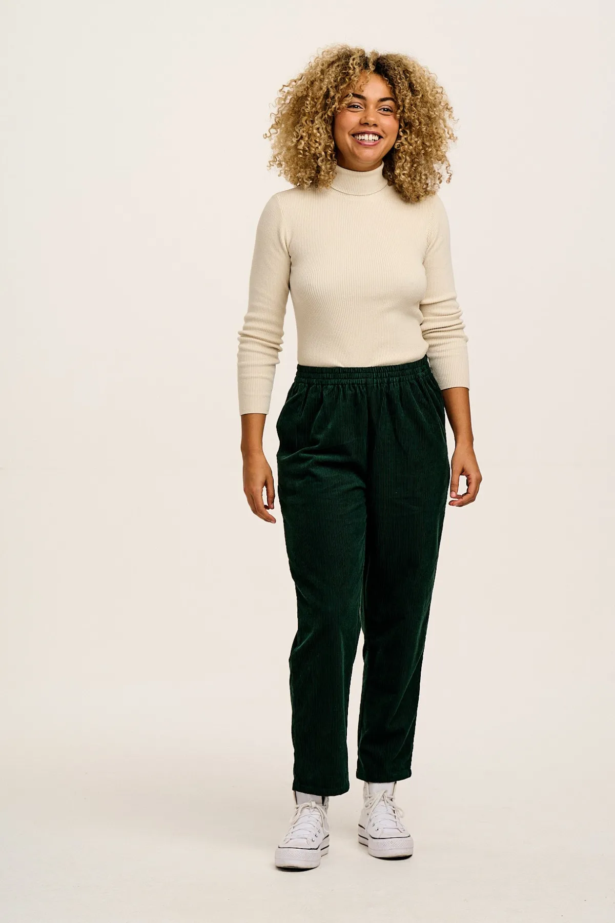 Online Billie - Corduroy Trousers in Posy Green All Bottoms|Tall Range