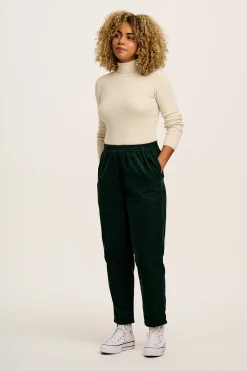 Online Billie - Corduroy Trousers in Posy Green All Bottoms|Tall Range