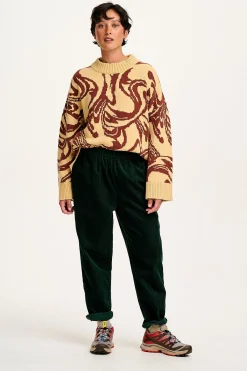 Online Billie - Corduroy Trousers in Posy Green All Bottoms|Tall Range