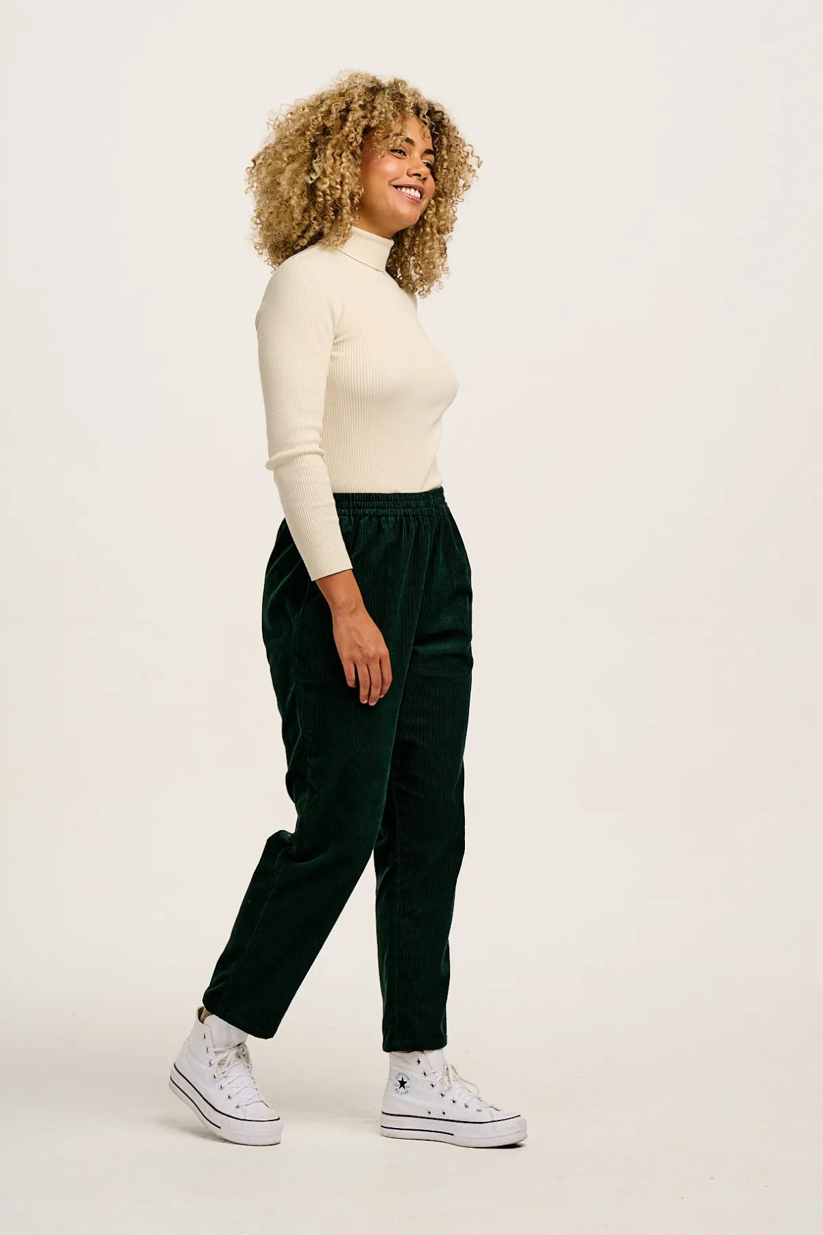 Online Billie - Corduroy Trousers in Posy Green All Bottoms|Tall Range