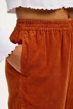 Discount Billie - Corduroy Trousers in Red Clay All Bottoms|Trousers