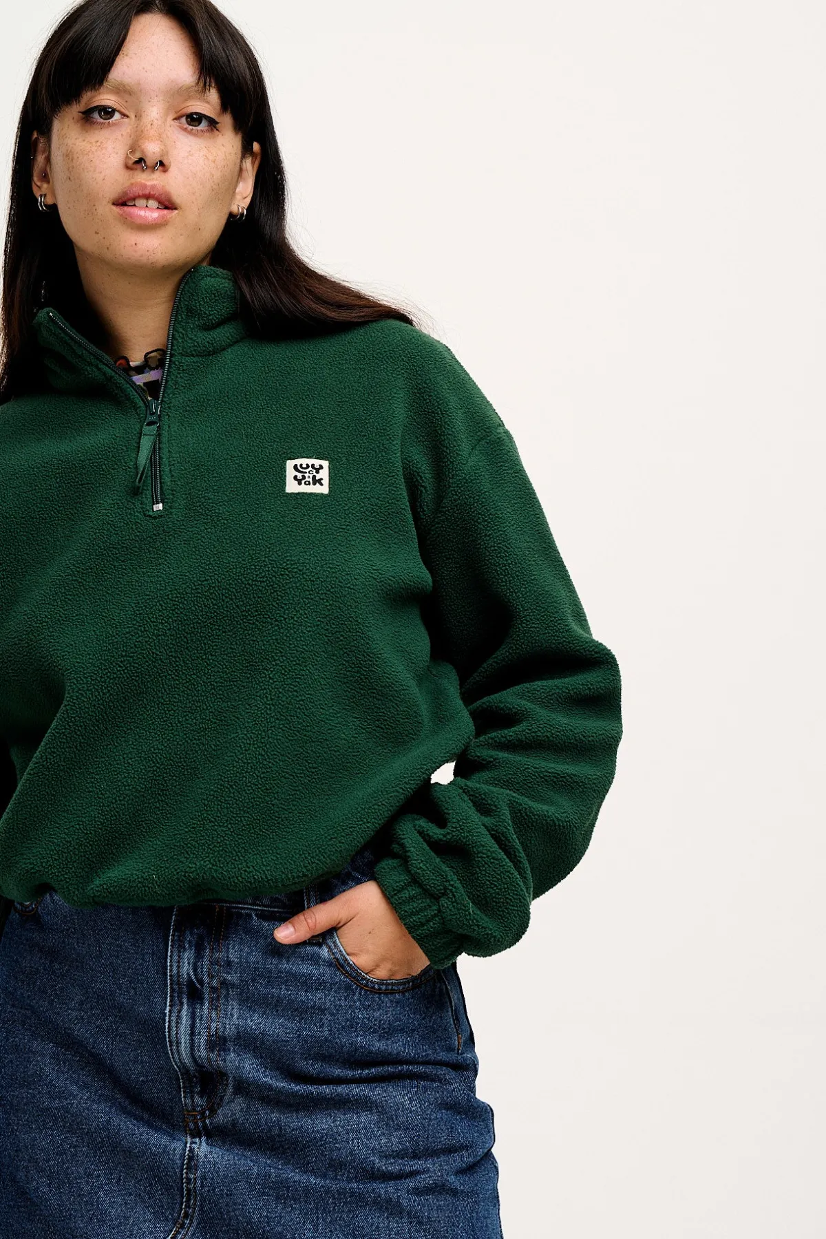 Discount Blake - Cropped Polar Fleece in Posy Green All Outerwear & Knitwear|Fleeces