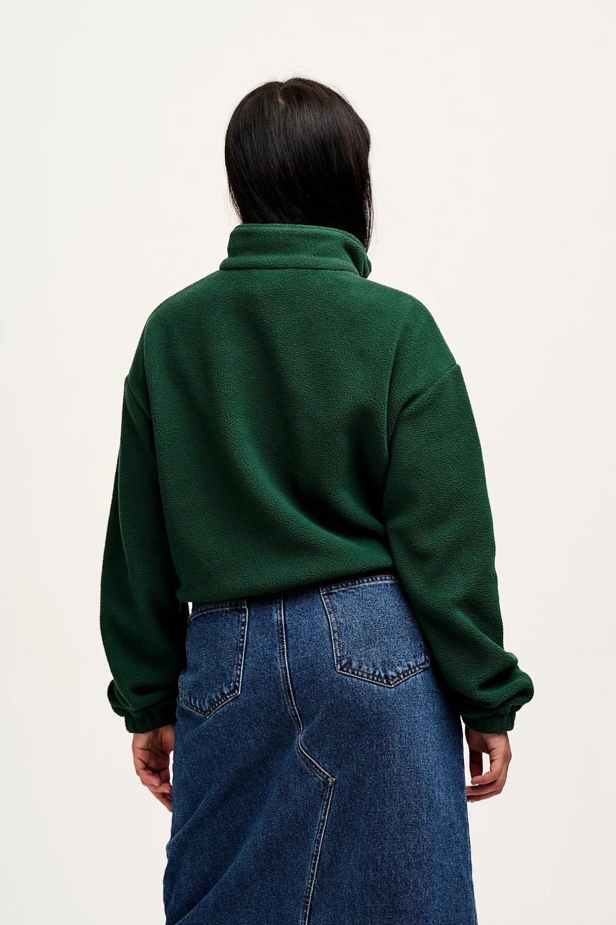 Discount Blake - Cropped Polar Fleece in Posy Green All Outerwear & Knitwear|Fleeces