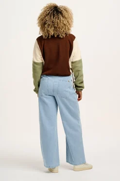 Clearance Blake - Cropped Polar Fleece in Cocoa, Cream & Sage All Outerwear & Knitwear|Fleeces