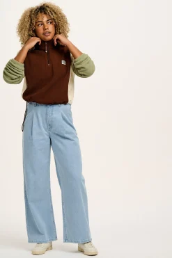 Clearance Blake - Cropped Polar Fleece in Cocoa, Cream & Sage All Outerwear & Knitwear|Fleeces