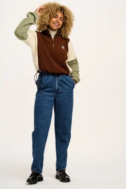 Clearance Blake - Cropped Polar Fleece in Cocoa, Cream & Sage All Outerwear & Knitwear|Fleeces