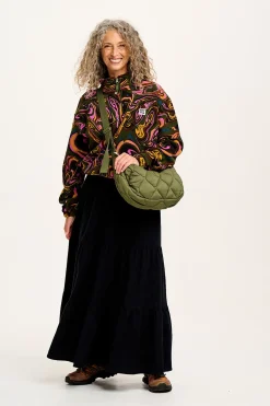 New Blake - Cropped Polar Fleece in Mineral Swirl Print All Outerwear & Knitwear|Fleeces