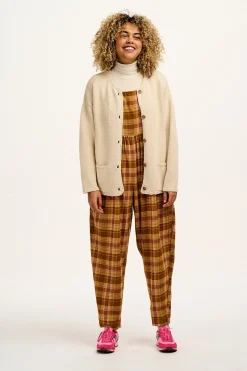 Best Bowie - Sleeveless Brushed Cotton Jumpsuit in Brown Oakley Tartan All Jumpsuits