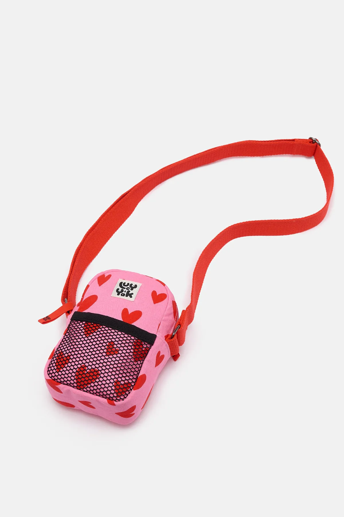 Online Brady - Crossbody Cotton Twill Bag in Pink Heart Cupid Print All Accessories|Bags & Purses